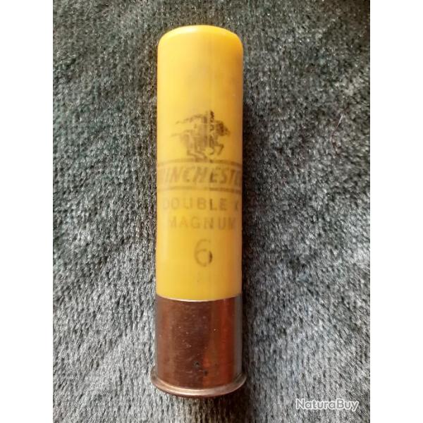 une cartouche Winchester  double x 20 magnum plastique plb no 6