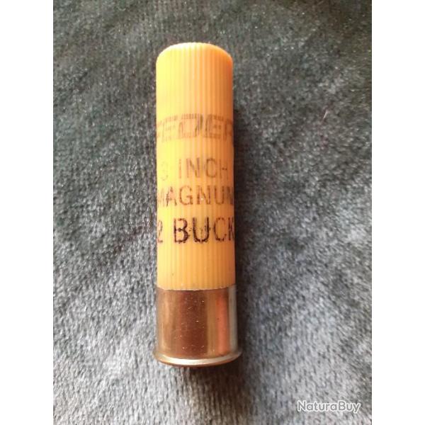 une cartouche FEDERAL 20 magnum plastique p chevrotines 2  buck