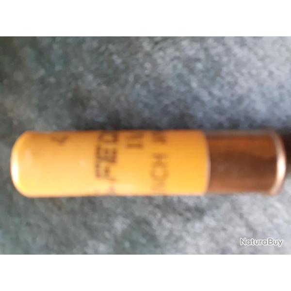 une cartouche FEDERAL 20 magnum plastique p lb no 4