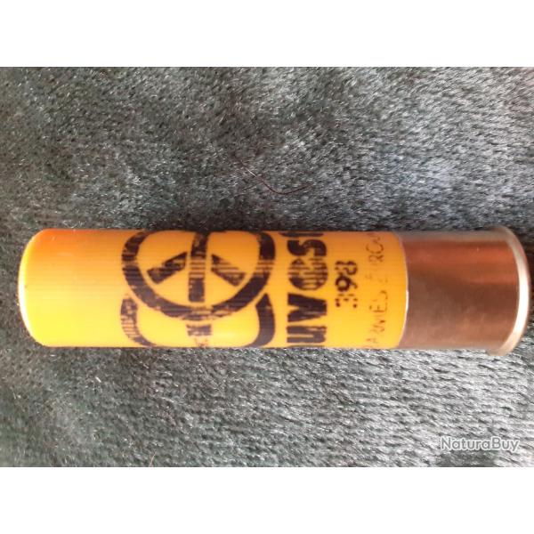 une cartouche SAUVESTRE  20 magnum plastique balle