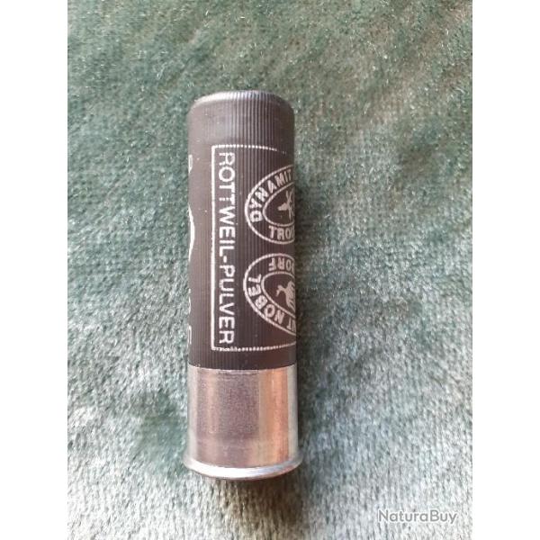 une cartouche ROTTWEILL noire   plastique no 7 cal.16