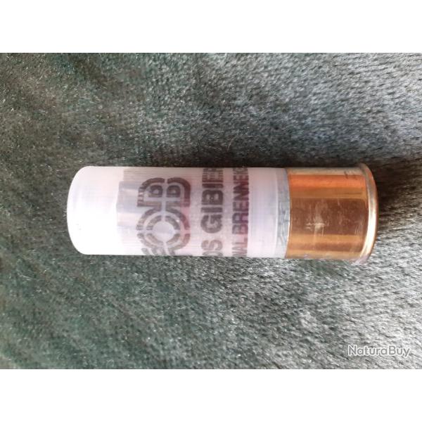 une cartouche FOB gros gibier     plastique balle brenneke cal.16