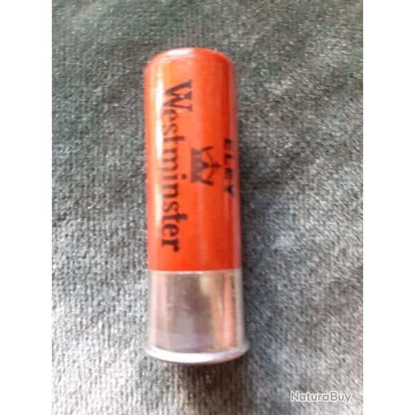 Une cartouche ELEY Westminster  England carton verni  12/70 mm plb no 6