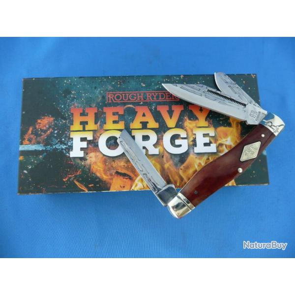 RR1977 Couteau Rough Rider Heavy Forge Stockman Lames Forg�es Manche Os