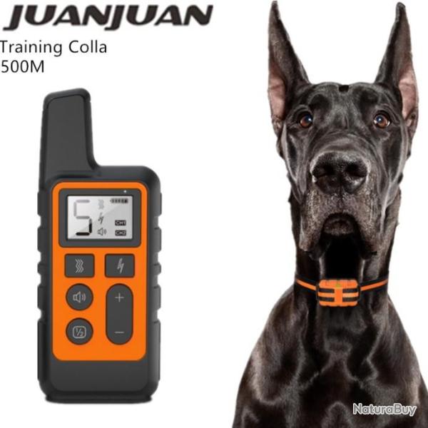 Collier d'entranement lectrique pour chien  ORANGE 500M LIVRAISON GRATUITE