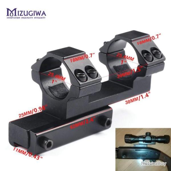 Monture Offset intgrale bidirectionnelle 25.4mm anneau 11MM LIVRAISON GRATUITE !!