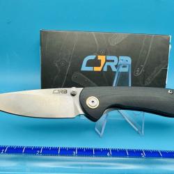 Couteau CJRB Small Feldspar Black Lame Acier D2 Manche G10 LinerLock Clip J1912SBKC