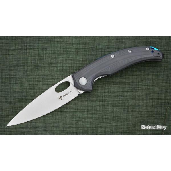 Livraison Gratuite Couteau Steel Will Sedge Black Lame Acier D2 Manche G10 Linerlock Clip SMGF19M10