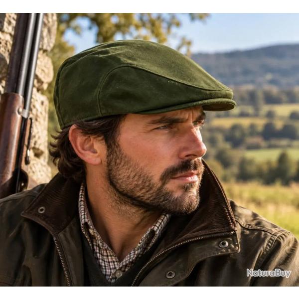 Casquette Plate Moleskine Vert Olive