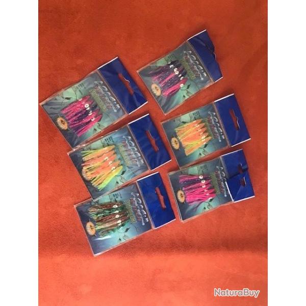 Lot de 6 paquets de leurres souples OCTOPUS 4CM DELALANDE