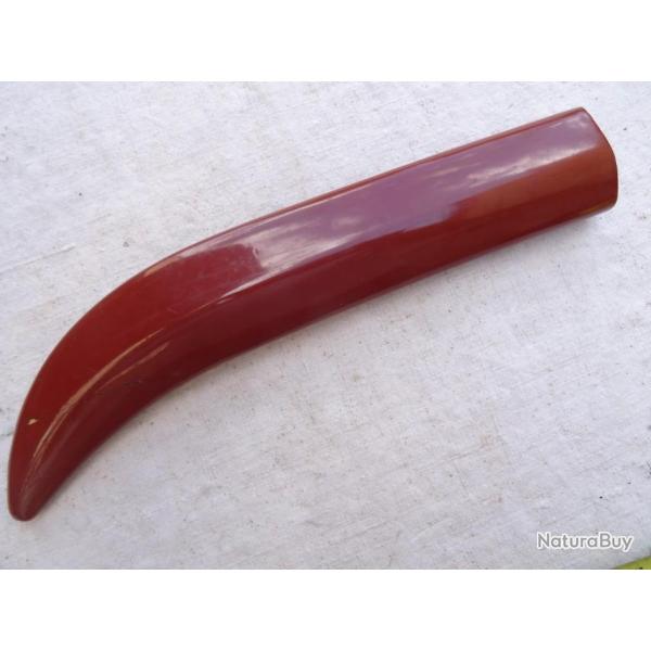 yari-saya ) fourreau bois laqu� rouge sang de buffle ) pour lame de lance japonaise
