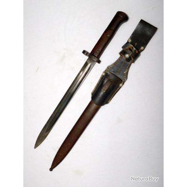 BAIONNETTE MAUSER TCHEQUE V.Z. 24 + GOUSSET CUIR ALLEMAGNE 1940   ----------