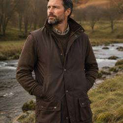 Gilet imp&eacute;rm&egrave;able Huil&eacute; Marron