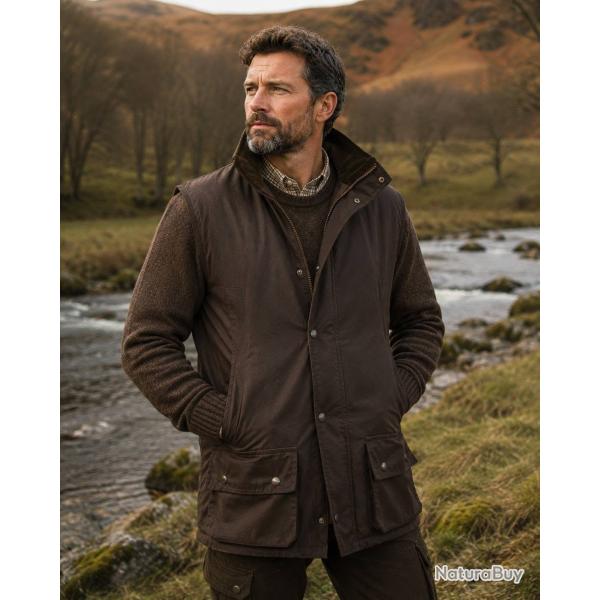 Gilet imp�rm�able Huil� Marron