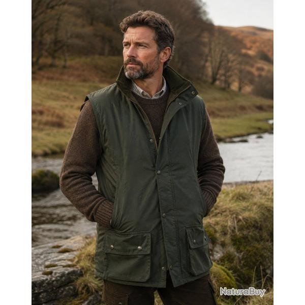 Gilet Huil� Vert olive