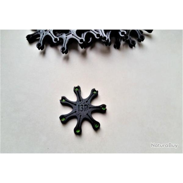 Etoile porte amorces 7 branches pour revolver poudre noire (Orange)