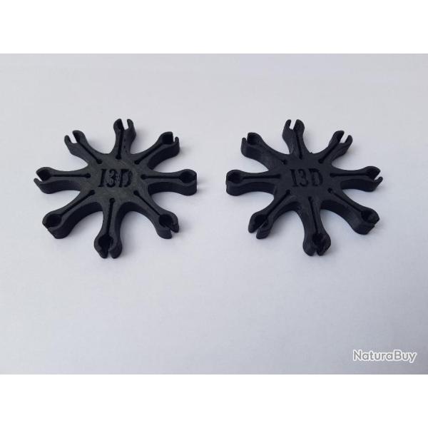 2 Etoiles porte amorces 8 branches pour revolver poudre noire