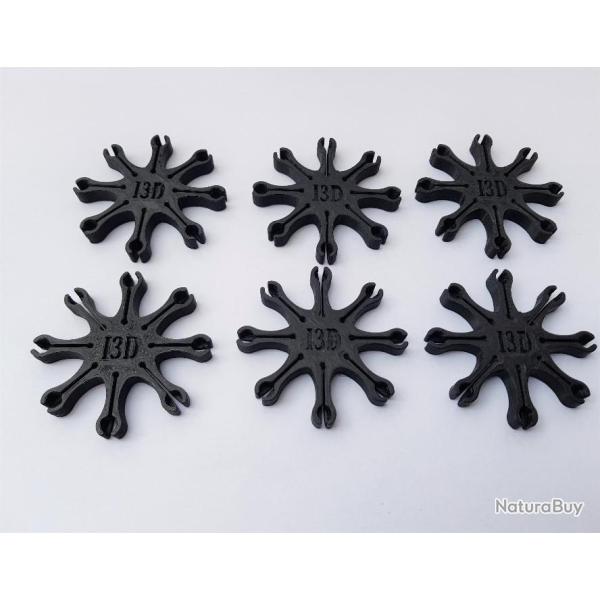 6 Etoiles porte amorces 8 branches pour revolver poudre noire