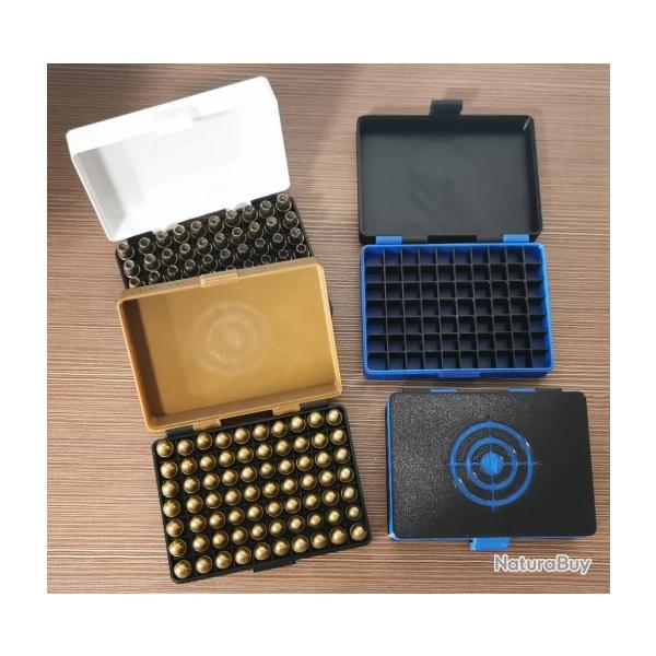 Boite de Rangement par 70 pour 9 mm � couvercle, couleurs aux choix (pack de 10) - I3D