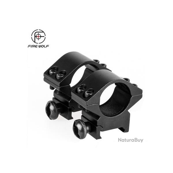profil bas 20mm tisserand Picatinny porte de fusil supports 25.4mm - LIVRAISON GRATUITE