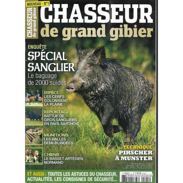 chasseur de grand gibier n�1 sp�cial sanglier , balles demi-blind�s , basset art�sien normand