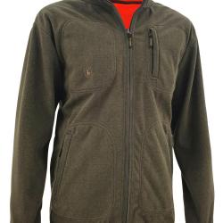 Veste polaire r&eacute;versible Michael (Couleur: Brun/orange fluo, Taille: 3XL)