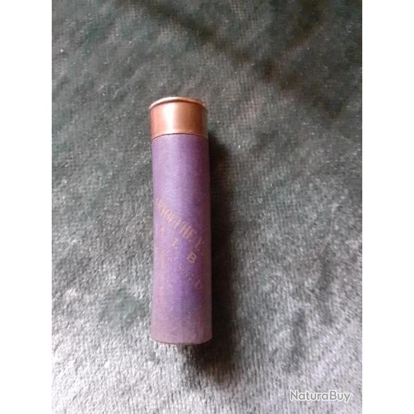 rare une douille cal.20" Bachmann brevet� "carton mauve "carton amorc�e culot: 1 cm bon �tat