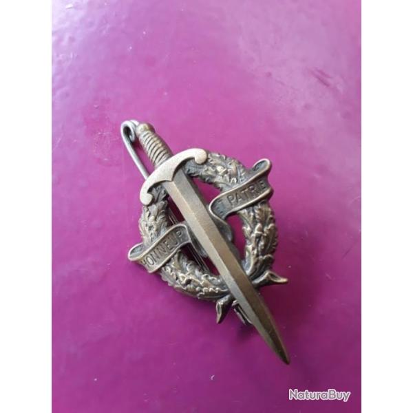 Insigne armee francaise pr�paration militaire �chelon bronze