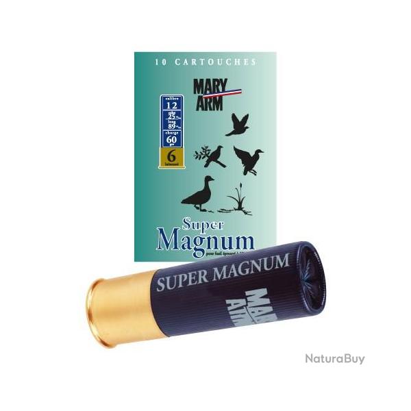 10 CARTOUCHES MARY ARM SUPER MAGNUM CAL 12 PLOMB 2