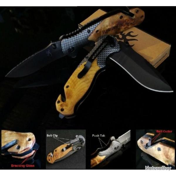 Couteau De Sauvetage Lame Acier 8,5 cm Manche R�sine 11,5 cm Outdoor