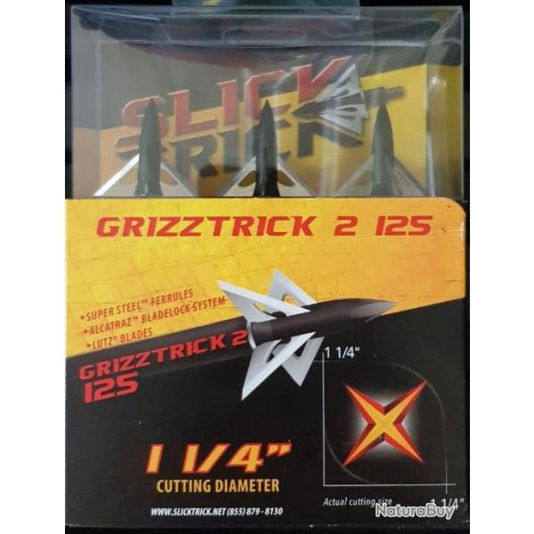 LAMES SLICK TRICK GRIZZ TRICK V2- 1"1/4 - 125Gr (par 3)