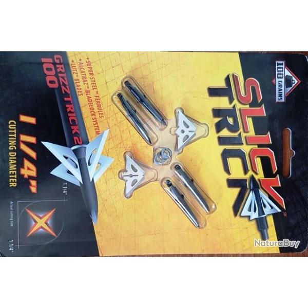 LAMES SLICK TRICK GRIZZ TRICK V2 -  1"1/4 - 100Gr (par 4)