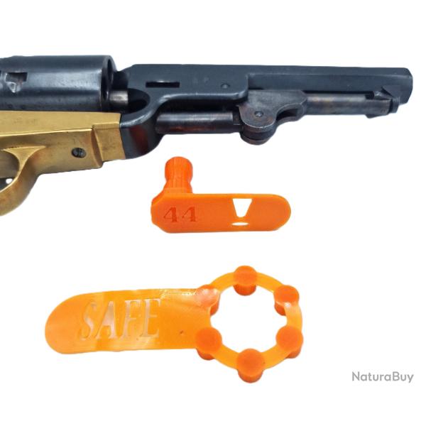 Bouchon et prot�ge barillet de s�curit� Colt 1851 Calibre 44 Poudre Noire