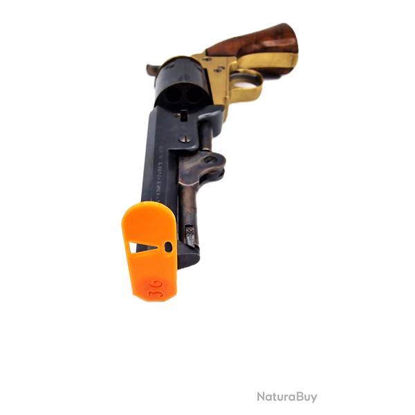 Bouchon de mise en s�curit� avec languette Colt 1851 Calibre 36 Poudre Noire
