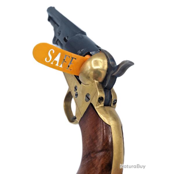 Prot�ge chemin�es de mise en s�curit� avec languette Colt 1860 calibre 36 poudre noire