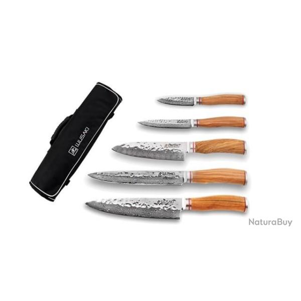 Malette de cinq couteaux Wusaki Damas 8039 VG10