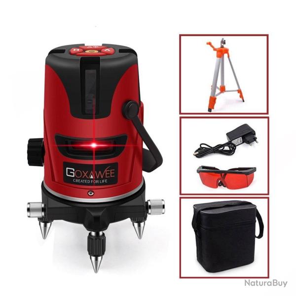 Niveau Laser Rotatif 360 Auto Nivelant 5 LIGNES 6 POINTS, Modele: KIT 3103+3105