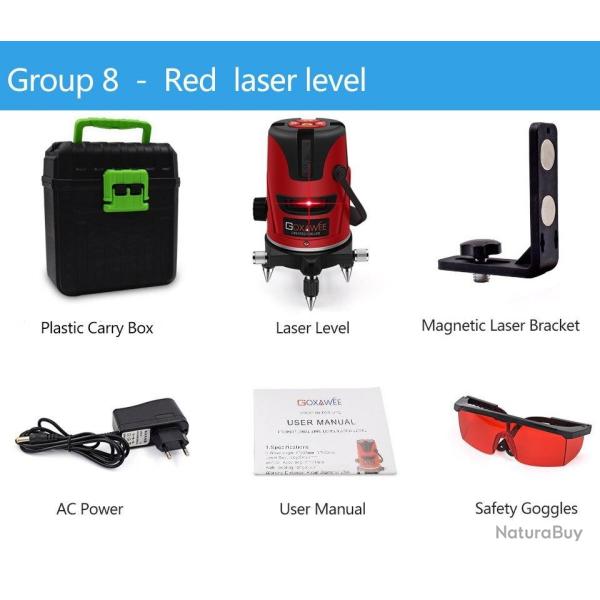 Niveau Laser Rotatif 360 Auto Nivelant 5 LIGNES 6 POINTS-GROUP 8 20260729082507