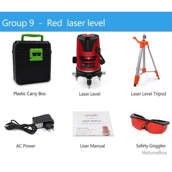Niveau Laser Rotatif 360 Auto Nivelant 5 LIGNES 6 POINTS-GROUP 9 20260729082507