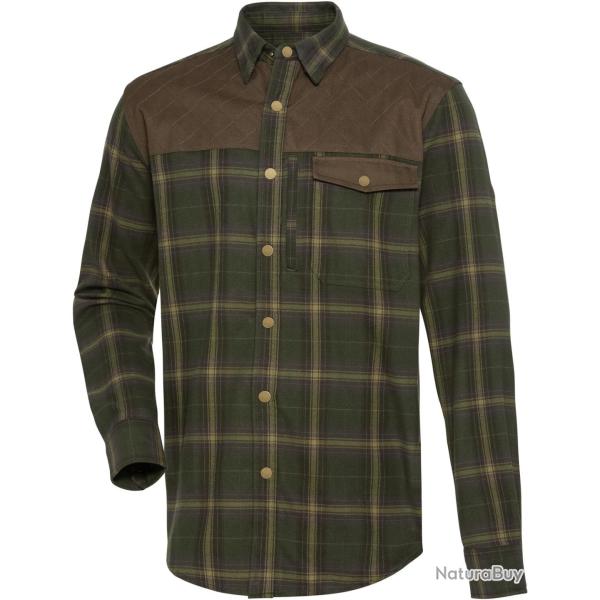 Chemise de chasse Taunus-DK (Couleur: Carreaux olive, Taille: XL)