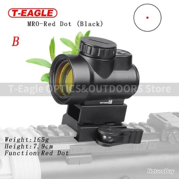T-EAGLE MRO POINT ROUGE LUMINEUX RAIL 20MM MONTAGE RAPIDE LIVRAISON GRATUITE  !!