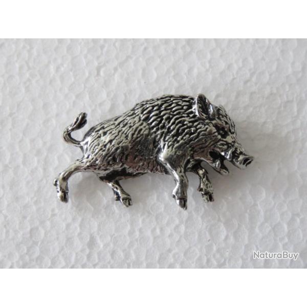 Broche Pin's de sanglier en �tain chasse 32 X 20 mm