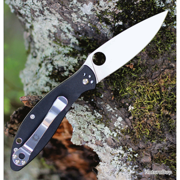 Couteau Spyderco Astute Lame Acier 8Cr13MoV Manche G10 S�curit� Linerlock Clip SC252GP