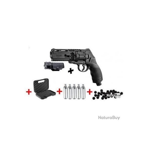 Pack Revolver 13J Walther T4E HDR 50 cal. 50 + 5 Co2 + 50 Balles + Malette + lampe laser
