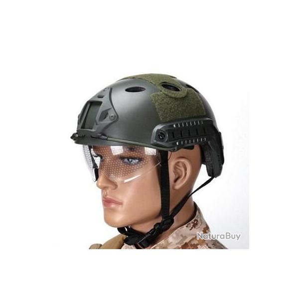 Casque de Vitesse avec Lunettes Couleur Vert LIVRAISON GRATUITE !!