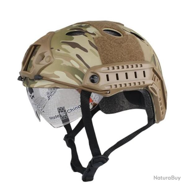 Casque de Vitesse avec Lunettes Couleur CAMOUFLAGE LIVRAISON GRATUITE !!