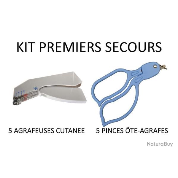 5 kit premiers secours Agrafeuses + pinces