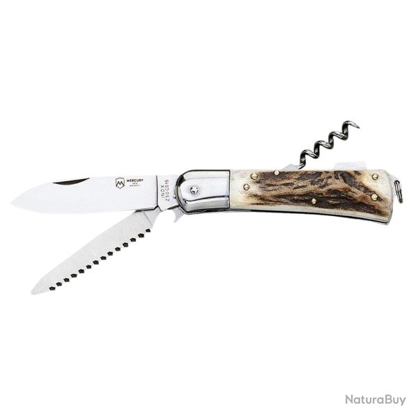Couteau de chasse 3 pi�ces bois de cerf