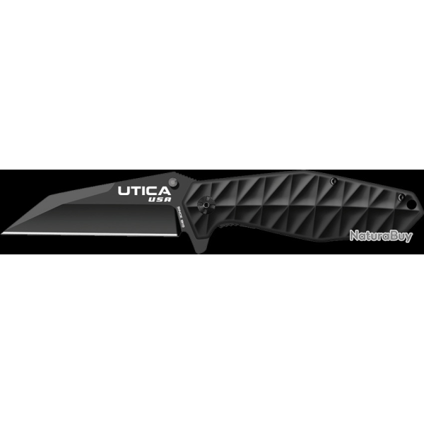 Couteau Utica React Lame Acier 8Cr13MoV Manche Aluminium Clip UTK911217CP
