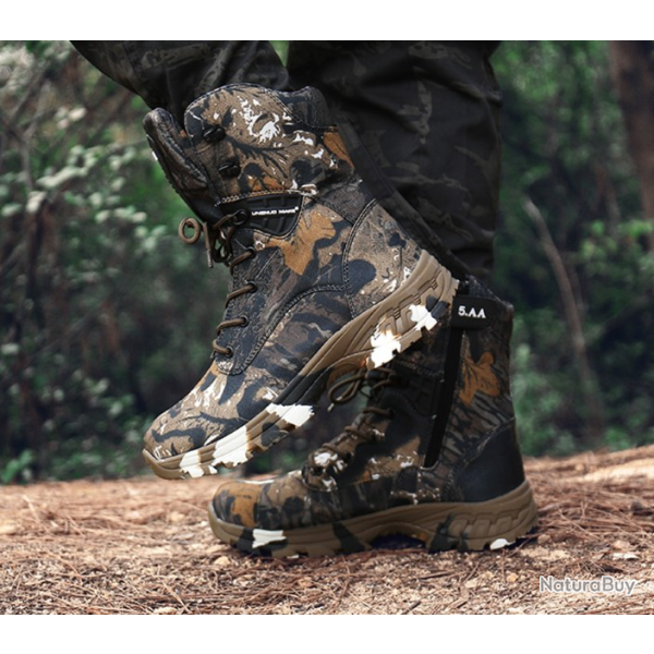 Bottes Tactique Brown - S�curit� - Chasse - Randonn�e - Activit� Outdoor (3)